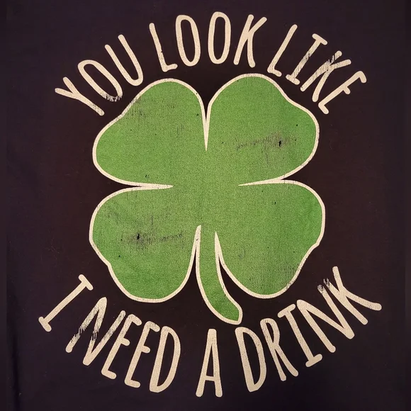 Green Clover Graphic T-Shirt - St Patrick's Day - Picture 2 of 4